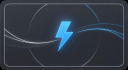 Glowing lightning bolt icon for fast performance